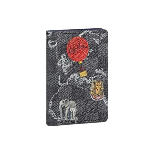 LOUIS VUITTON Покрытый холст Кошелек Мужской Серый