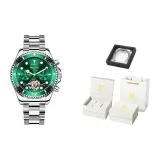 Стальной браслет, натуральный зеленый циферблат [Лимитированная подарочная коробка]