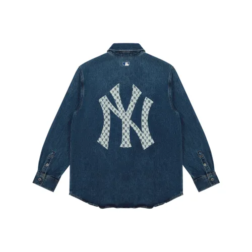 MLB Old Flower Синий Унисекс Рубашки