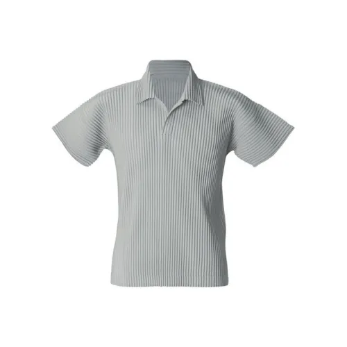 Homme Plissé Issey Miyake Светло-серый Мужское Поло