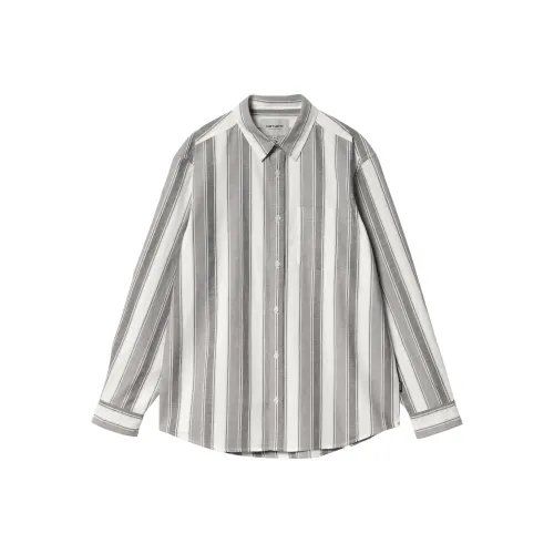 Carhartt WIP SS24 L S Kendricks Рубашка Унисекс Серый Белый