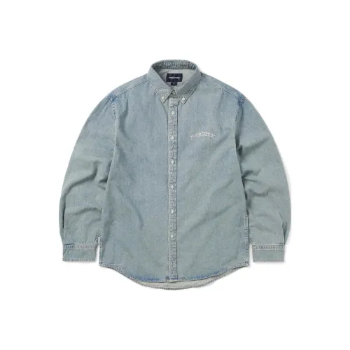 Thisisneverthat SS24 Ultras Коллекция Промытый деним Рубашка Промытый синий Рубашка Унисекс Промытый синий