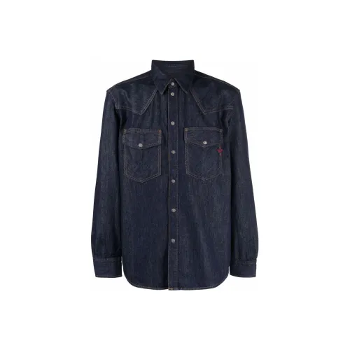 DIESEL Blue Men's Shirts DIESEL Синий Мужские Рубашки