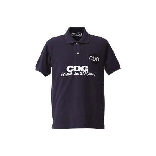 CDG Темно-синий Унисекс Поло