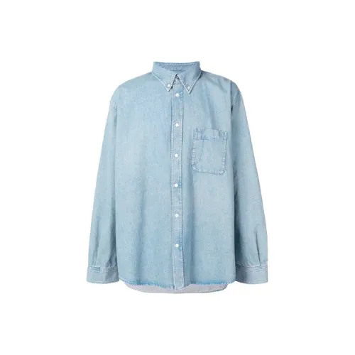 Balenciaga FW21 Рубашка Мужская Синяя