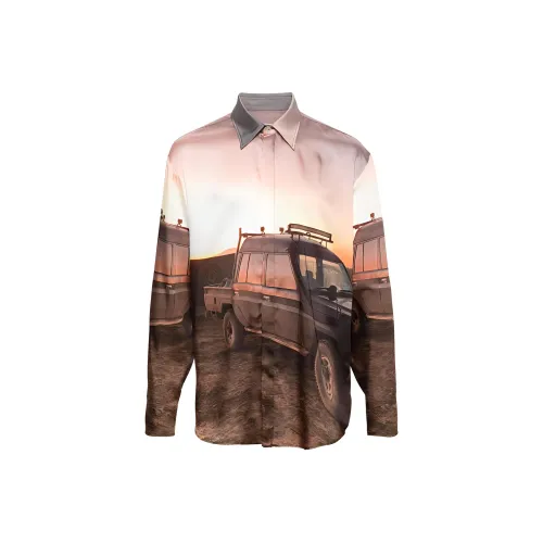 MSGM Многоцветные Мужские Рубашки