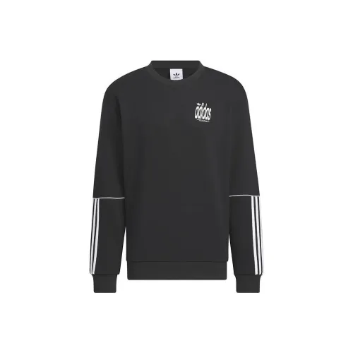 Adidas Originals DELUXE CREW Толстовка Мужская Черная