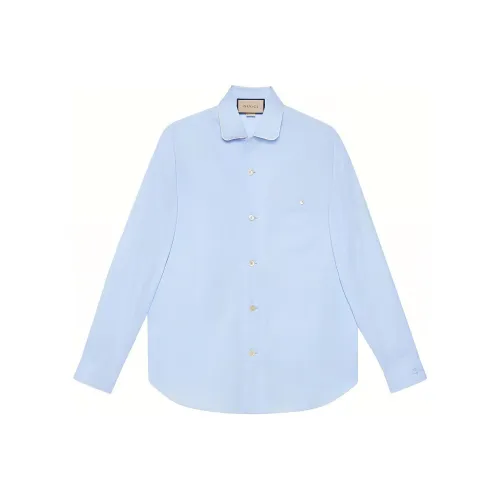 GUCCI Blue Men's Shirts GUCCI Синий Мужские Рубашки