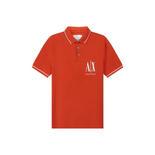 ARMANI EXCHANGEAE SS22 Поло Мужское Кирпично-красное