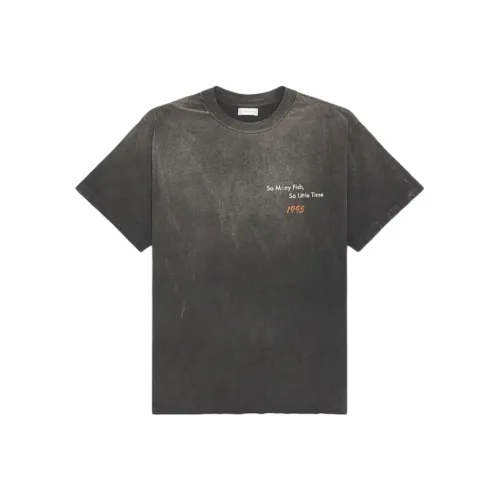 JOHN ELLIOTT Выстиранный Черный Мужская T-Рубашка