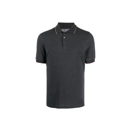 BRUNELLO CUCINELLI Черная мужская поло