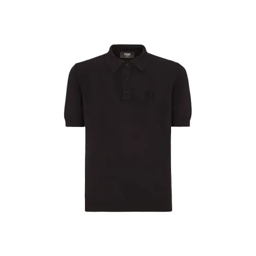 FENDI SS21 Поло Мужское Черное