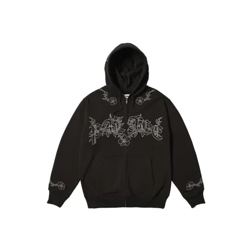 PALACE SS24 FLEXUS ZIP Hooded Sweatshirt Unisex Black