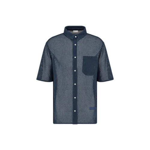 DIOR Quarterly New Products Синий Мужской Рубашки