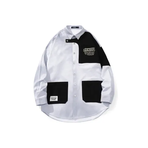 GENANX Бело-серый Унисекс Рубашки