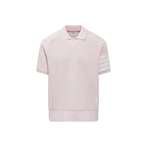THOM BROWNE Мужская розовая поло рубашка