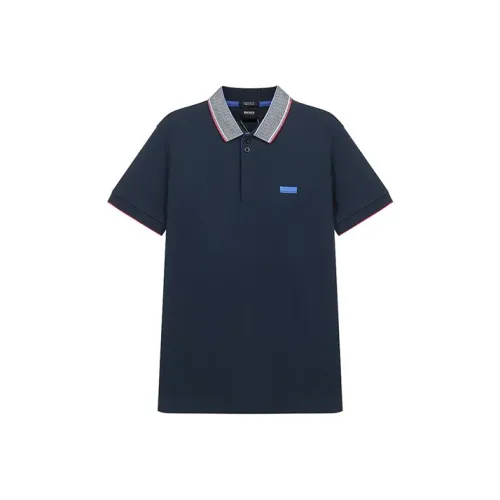 Hugo Boss Темно-синие Мужские Поло
