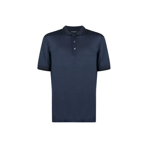 Ermenegildo Zegna Мужская поло синего цвета