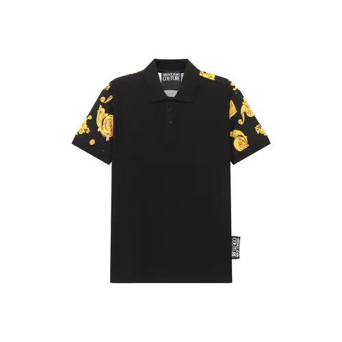 VERSACE JEANS COUTURE Мужская черная поло