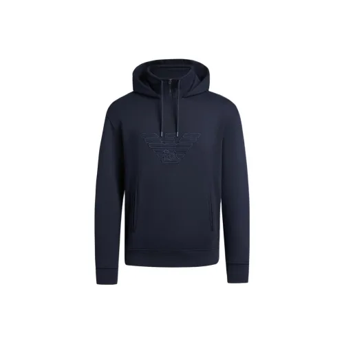 EMPORIO ARMANI SS24 Свитшот Мужской Темно-Синий