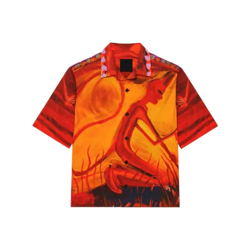 GIVENCHY Josh Smith Collaboration Collection SS22 Рубашка Мужская Шафран