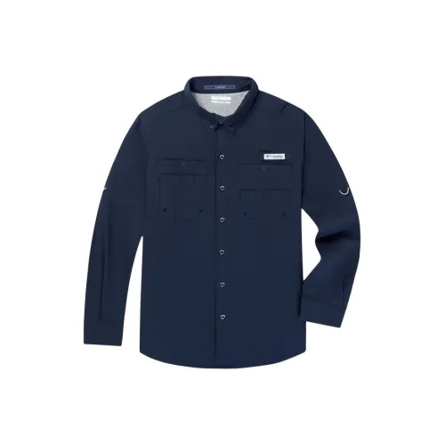 Рубашка Columbia co-brand PFG SS24 Мужская Морской Синий