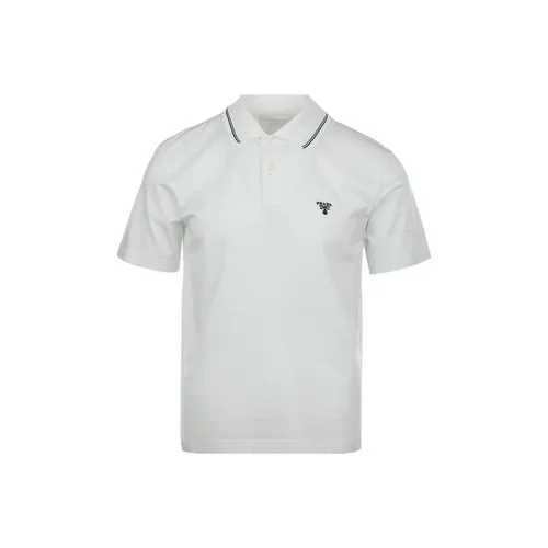 PRADA SS22 Поло Мужское Белое
