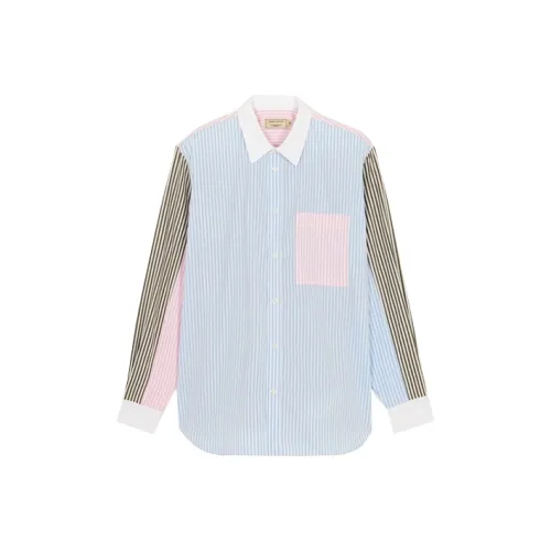 Maison Kitsune Мужские Синие Рубашки