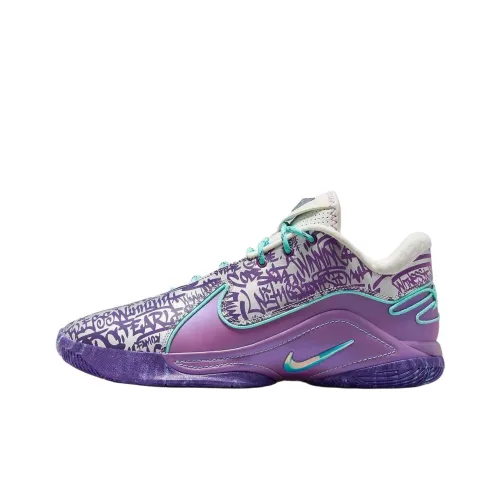 Nike LeBron 22 Баскетбольные кроссовки Low Топ Бежевый Фиолетовый Мужской