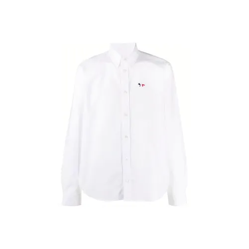 Maison Kitsune Белые Мужские Рубашки