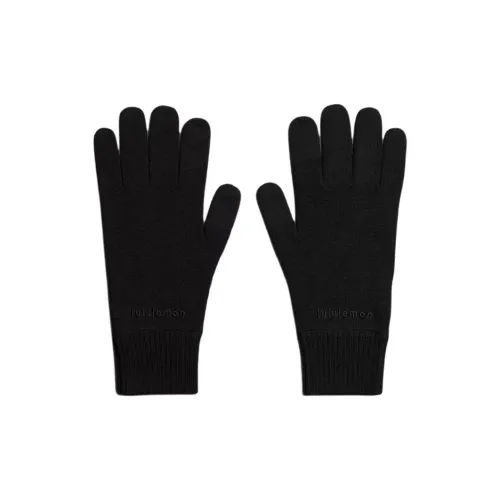 lululemon Вязаные перчатки из смешанной шерсти унисекс черного цвета