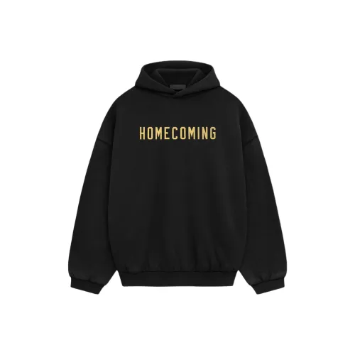 Fear of God ESSENTIALS Обсидиан Черный/Черный Мужские Толстовки