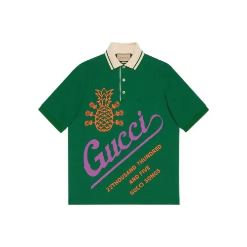 GUCCI Pineapple Collection SS22 Polo Men's Green GUCCI Коллекция Pineapple SS22 Поло Мужское Зеленый