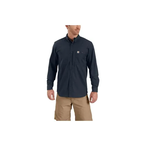 Carhartt Blue Men's Shirts Кархарт Синий Мужские Рубашки
