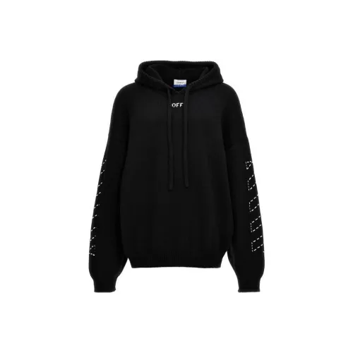 OFF Белый Свитшот Регулярный крой Мужской Черный