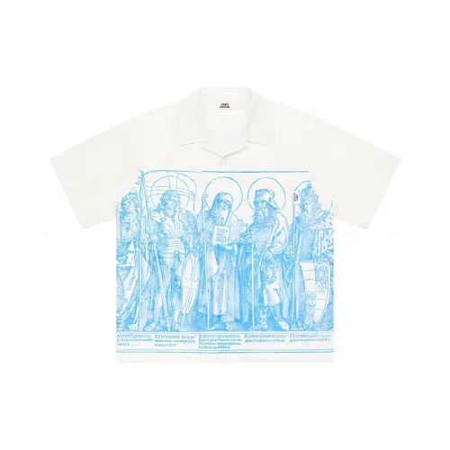 EMPTY REFERENCE Рубашка Унисекс Синий Белый