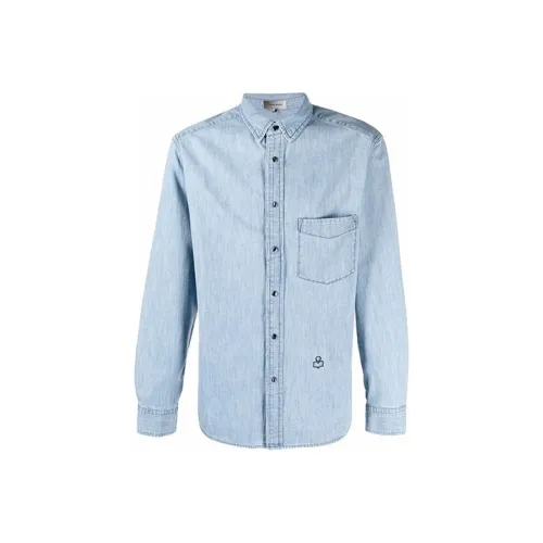 ISABEL MARANT Blue Men's Shirts ISABEL MARANT Синий Мужские Рубашки