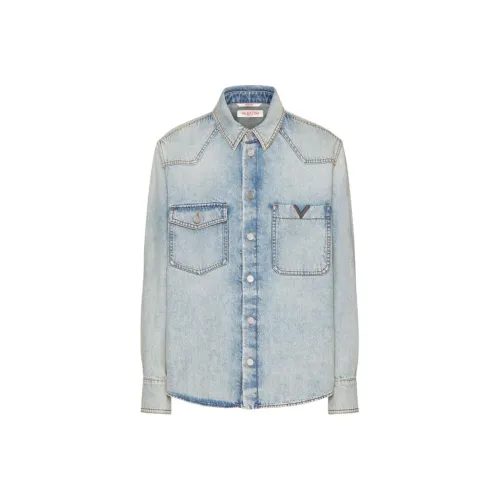 Valentino Мужские Синие Рубашки