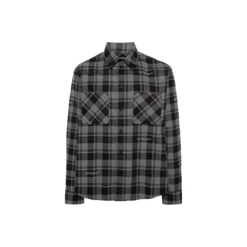 Off White Shirt Regular Fit Men's Black