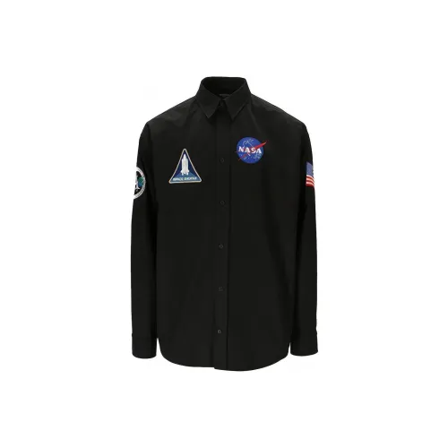 Balenciaga Мужские Черные Рубашки