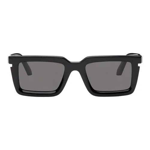 OFF Белый Ацетат Прямоугольные Солнцезащитные очки Мужские Черные