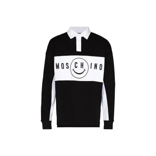 MOSCHINO Мужская поло рубашка черного цвета