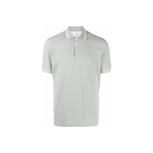 BRUNELLO CUCINELLI Light Green Мужская Поло