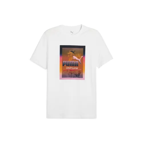 PUMA Basic GRAPHICS T-Shirt Мужской Белый 02