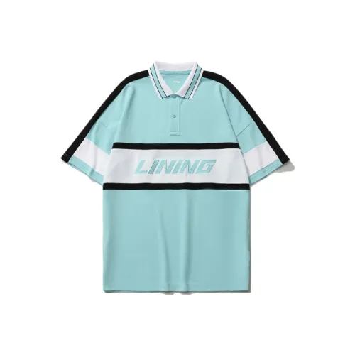 LINING Sports Fashion Collection Чистая вода Синий Мужская Поло