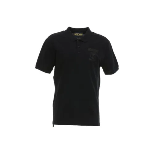 MOSCHINO Мужская поло рубашка черного цвета