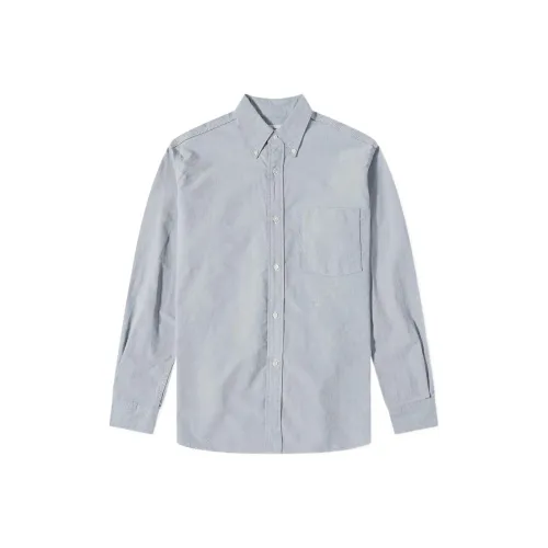 Nanamica Мужские рубашки синего цвета
