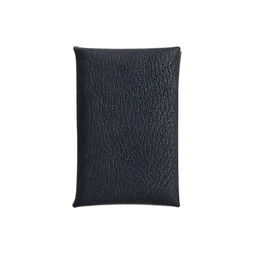 HERMES Calvi Chevre Mysore Шевро Кошелек Мелочь Кошелек Картхолдер Женские Глубокий морской синий Светло-фиолетовый