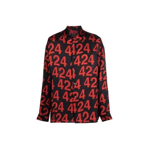 424 Черные Мужские Рубашки