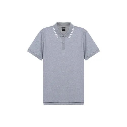 Hugo Boss SS21 Короткий рукав Polo Мужской Серый